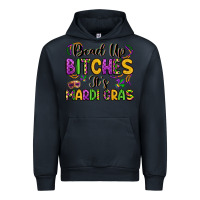 Navy bead up bitches it s mardi gras Urban Hoodie - LillyAllenDesigns