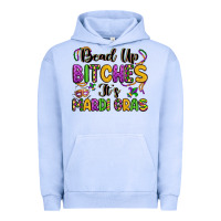 Pigment Grape Ice bead up bitches it s mardi gras Urban Hoodie - LillyAllenDesigns