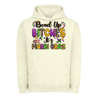 Pigment Pistachio bead up bitches it s mardi gras Urban Hoodie - LillyAllenDesigns