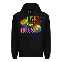 Black Free dad hugs Premium Hoodie - CowGirlArtShop