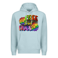 Blue Mist Free dad hugs Premium Hoodie - CowGirlArtShop