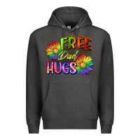 Charcoal Heather Free dad hugs Premium Hoodie - CowGirlArtShop