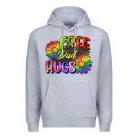 Heather Grey Free dad hugs Premium Hoodie - CowGirlArtShop
