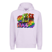 Lilac Free dad hugs Premium Hoodie - CowGirlArtShop