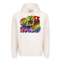 Pale Pink Free dad hugs Premium Hoodie - CowGirlArtShop