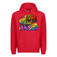 Red Free dad hugs Premium Hoodie - CowGirlArtShop