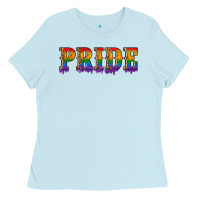 Baby Blue pride lgbtq glitter Ladies Tee - Artiststas