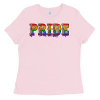 Bubblegum Pink pride lgbtq glitter Ladies Tee - Artiststas