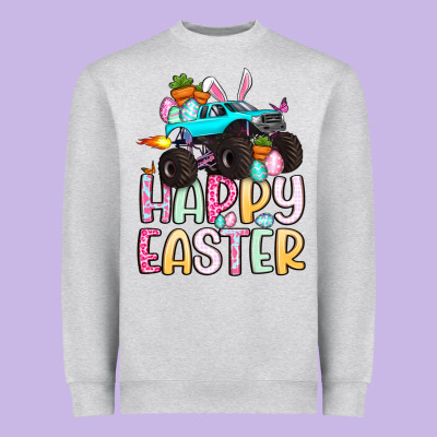 Monster Truck Happy Easter Heavyweight Sweatshirt Designed By Artiststas