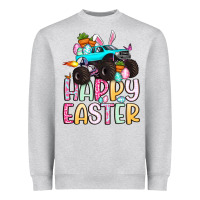Heather Grey monster truck happy easter Heavyweight Sweatshirt - Artiststas
