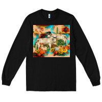 Black fall charolais bulls Long Sleeve Tee - RanaPortraitStore