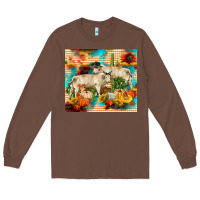 Chestnut fall charolais bulls Long Sleeve Tee - RanaPortraitStore