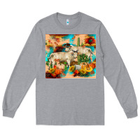 Heather Grey fall charolais bulls Long Sleeve Tee - RanaPortraitStore