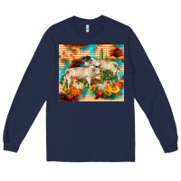 Navy fall charolais bulls Long Sleeve Tee - RanaPortraitStore