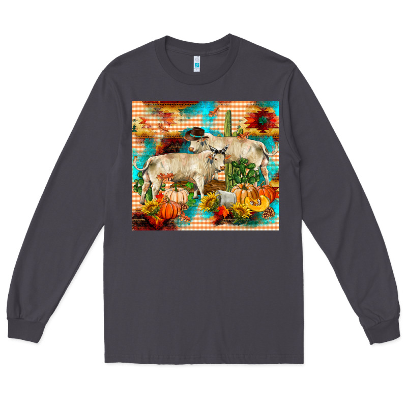Fall Charolais Bulls Long Sleeve Tee by RanaPortraitStore | Teevron