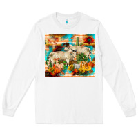 White fall charolais bulls Long Sleeve Tee - RanaPortraitStore