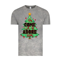 Cloud Rock oh come let us adore him christmas tree Vintage Tee - MaliasSmallBusiness