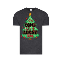 Vintage Black oh come let us adore him christmas tree Vintage Tee - MaliasSmallBusiness