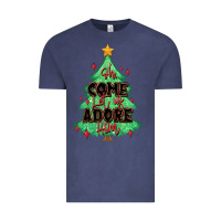Vintage Denim oh come let us adore him christmas tree Vintage Tee - MaliasSmallBusiness