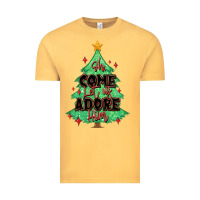 Vintage Mustard oh come let us adore him christmas tree Vintage Tee - MaliasSmallBusiness