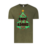 Vintage Olive oh come let us adore him christmas tree Vintage Tee - MaliasSmallBusiness