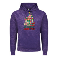 Cloud Purple christmas book tree Vintage Hoodie - MaliasSmallBusiness