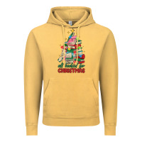 Vintage Mustard christmas book tree Vintage Hoodie - MaliasSmallBusiness