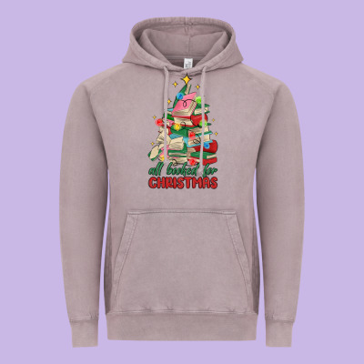 Christmas Book Tree Vintage Hoodie Designed By Maliassmallbusiness