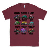 Burgundy god says i am Classic Tee - MaliasSmallBusiness