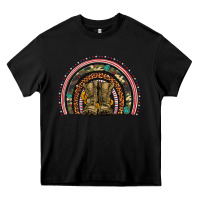 Black soldier boots camouflage leopard gemstone rainbow Heavy Core Tee - Artiststas