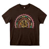 Chocolate Brown soldier boots camouflage leopard gemstone rainbow Heavy Core Tee - Artiststas