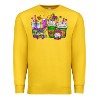 Lemon mardi gras gnomes coffee cups Premium Sweatshirt - OliviaCreatesArt