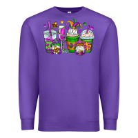 Purple mardi gras gnomes coffee cups Premium Sweatshirt - OliviaCreatesArt
