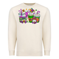 Sandshell mardi gras gnomes coffee cups Premium Sweatshirt - OliviaCreatesArt