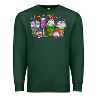 Sports Green mardi gras gnomes coffee cups Premium Sweatshirt - OliviaCreatesArt