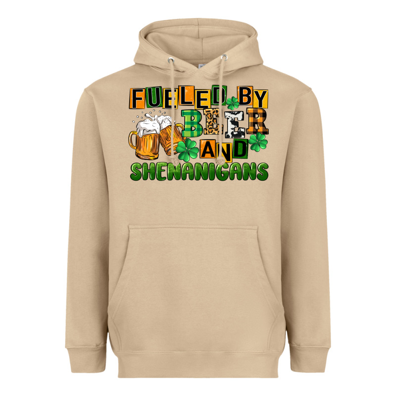 Fueled By Beer And Shenanigans Heavyweight Hoodie by CowGirlArtShop | Teevron