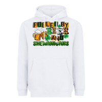 White fueled by beer and shenanigans Heavyweight Hoodie - CowGirlArtShop
