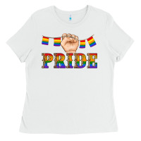 White pride lgbtq Ladies Tee - Artiststas