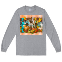 Heather Grey Fall With Baby Goat Long Sleeve Tee - LillyAllenDesigns
