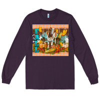 Plum Fall With Baby Goat Long Sleeve Tee - LillyAllenDesigns