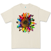 Bone tie dye sunflower with cowhide Premium Tee - Artiststas