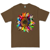 Cacao tie dye sunflower with cowhide Premium Tee - Artiststas