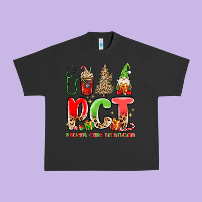 Pct Patient Care Technician Christmas Urban Heavy Tee Designed By Maliassmallbusiness