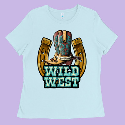Wild West Ladies Tee Designed By Jahusdesignshop
