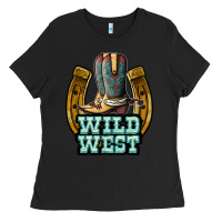 Black wild west Ladies Tee - JahusDesignShop