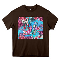 Chocolate Brown dentist element with flowers Heavy Core Tee - AdoDesignShop