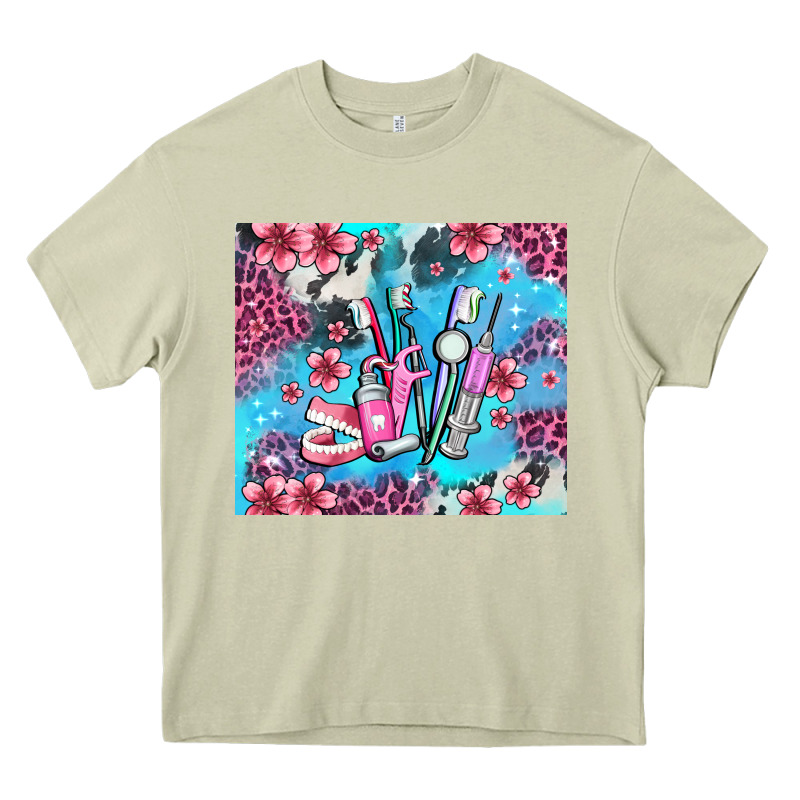 Dentist Element With Flowers Heavy Core Tee by AdoDesignShop | Teevron
