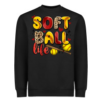 Black softball life Heavyweight Sweatshirt - Artiststas