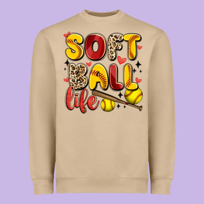 Softball Life Heavyweight Sweatshirt Designed By Artiststas