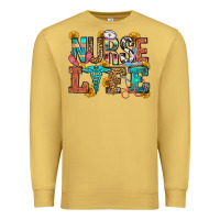 Antique Gold nurse life Premium Sweatshirt - OliviaCreatesArt